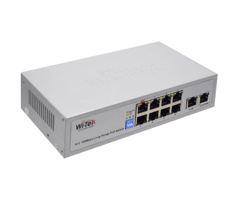 8 kanalers poe switch for kameraovervåkning