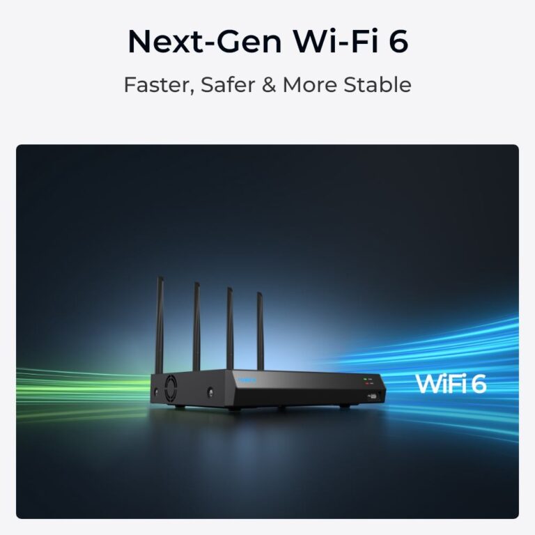 Med WiFi 6 går alt mye raskere. Opplev friksjonsfri kameraovervåkning på sitt beste