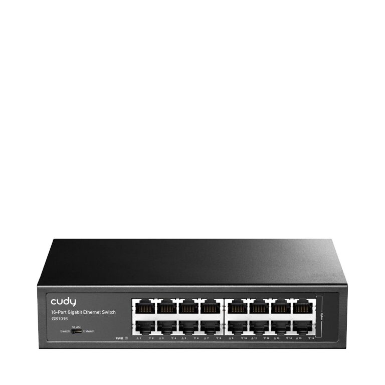 16-porters Gigabit switch for utvidelse av ditt kablede nettverk